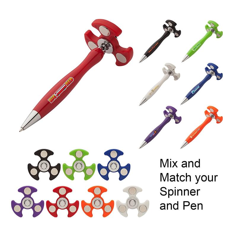 Hover Fidget Spinner Top Plunge-Action Pen