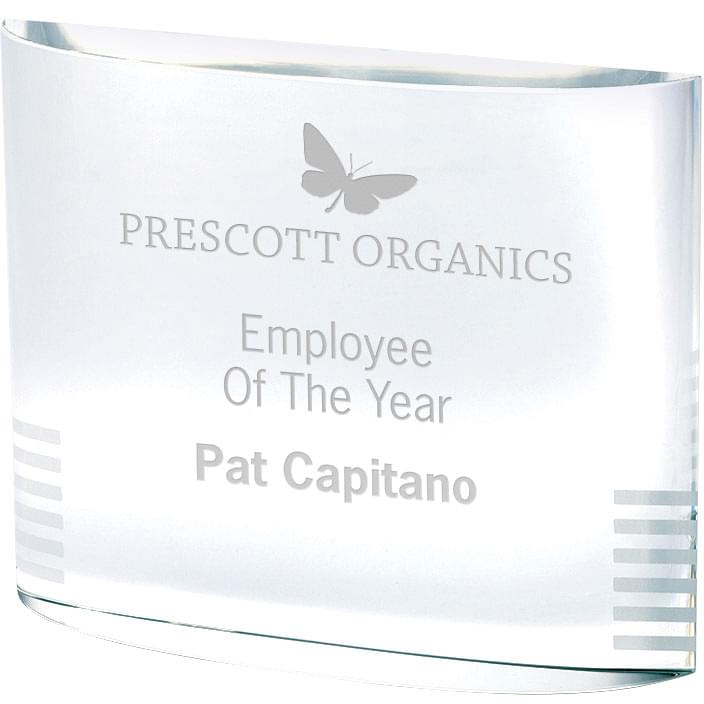 Half Oval Crystal Award
