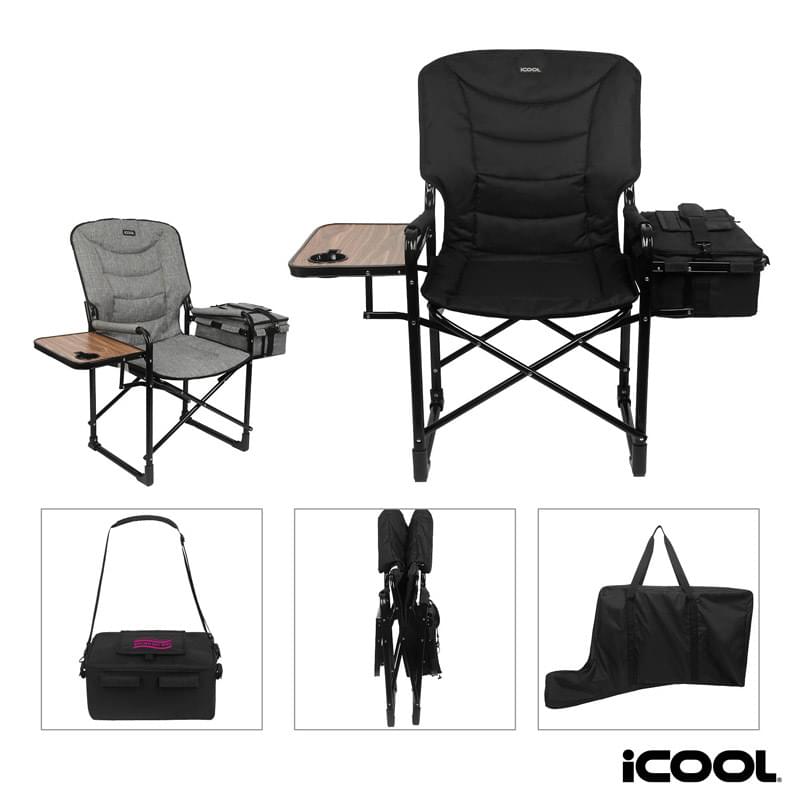 iCOOL® Twin Peaks Deluxe Camping Chair With 18-Can Cooler