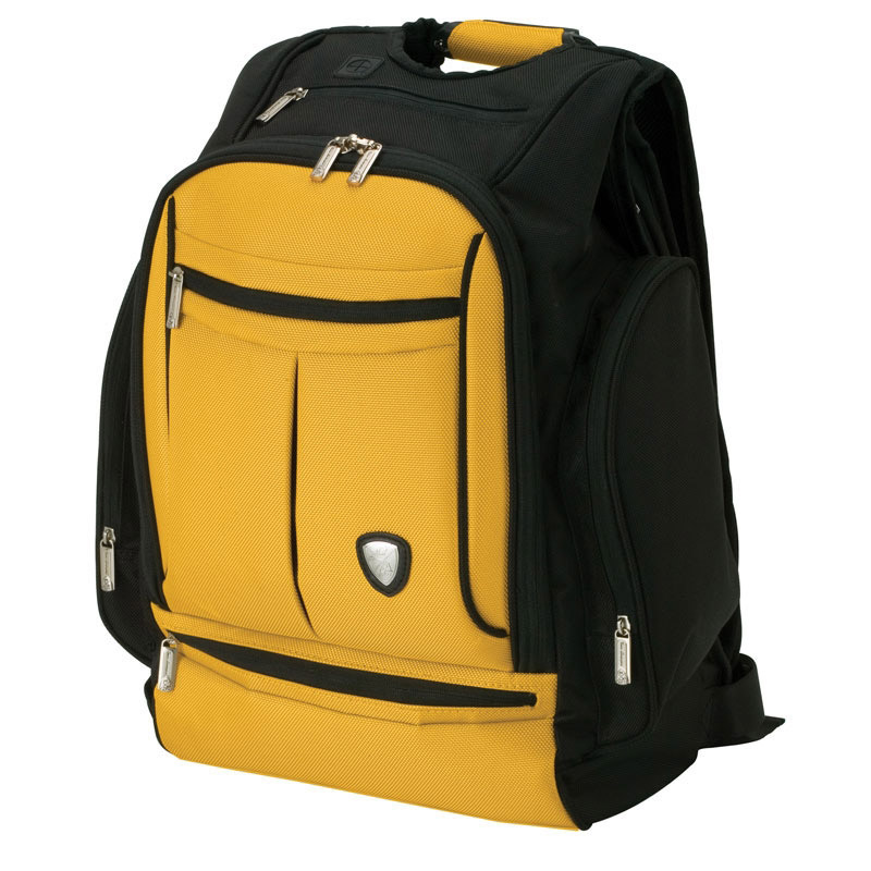 Yellow and Black Backpack