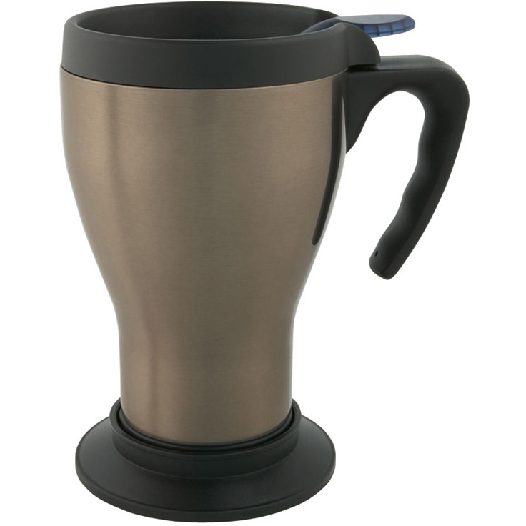 14 oz. Steel Mug with Handle & Base