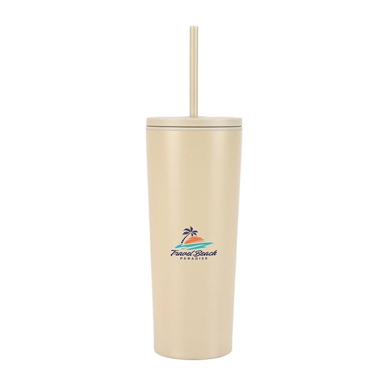 Bayard 24 oz. Double Wall Steel/PP Liner Straw Tumbler