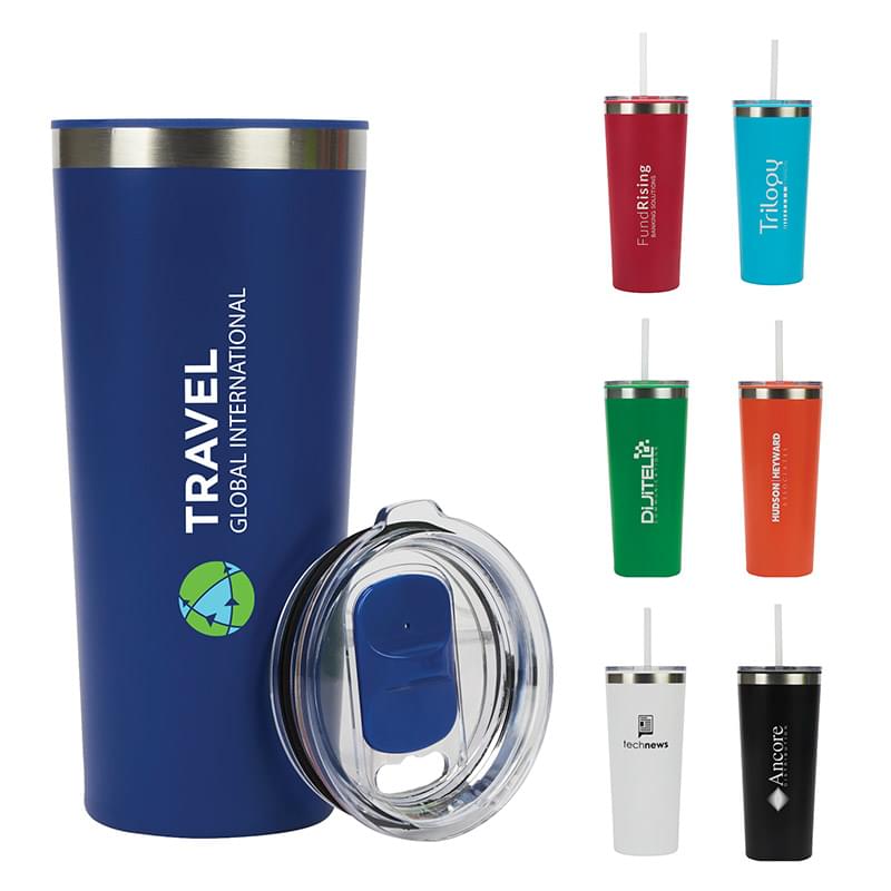 Bergen 24 oz. Steel/100% Recycled PP Liner Travel Tumbler