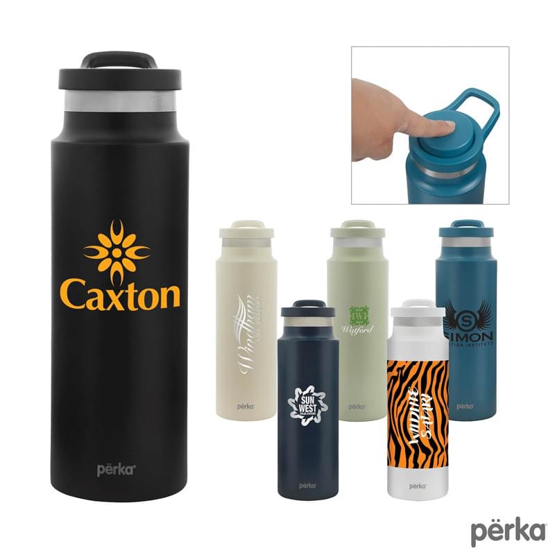 Perka® Monroe 24 oz. Double Wall Recycled Stainless Steel Water Bottle