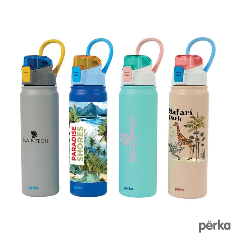 Perka® Rex Fresh 24 oz. Double Wall, Recycled Stainless Steel Water Bottle