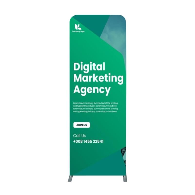 DisplaySplash Single Sided Fabric Floor Banner - 31 ½" W x 89 ¾" H
