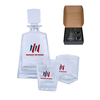 Wellington Baron Whiskey Decanter & Glasses Set