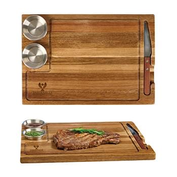 Arthur 4-Piece Acacia Wood Steak Board