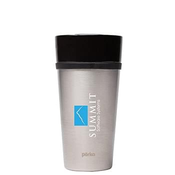 Perka&reg; Linden 14 oz. Double Wall Ceramic Tumbler w/  Stainless Steel Outer