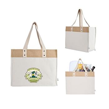 Sophia Canvas Tote With Jute Trim