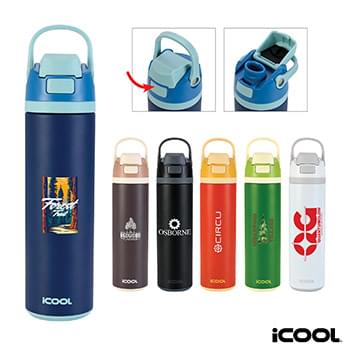 iCOOL® Manitou 24 oz. Double Wall, Recycled Stainless Steel Water Bottle