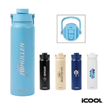 iCOOL® Glenwood 35 oz. Double Wall, Recycled Stainless Steel Water Bottle