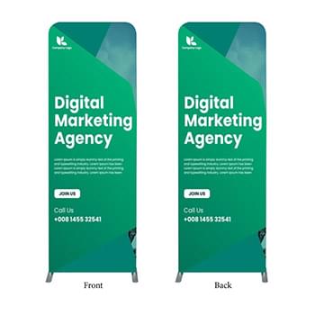 DisplaySplash Double Sided Fabric Floor Banner - 31 ½" W x 89 ¾" H