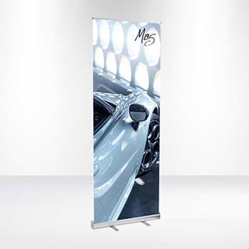 DisplaySplash 31 ½" W x 78 ¾" H  Roll-Up Fabric Banner