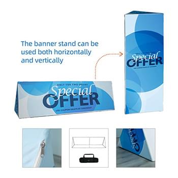 DisplaySplash Triangular Fabric Floor Sign - 78" W x 39" H