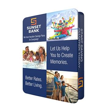 DisplaySplash 3D Fabric Banner Stand - 6'6" W x 8' H x 15 3/4"