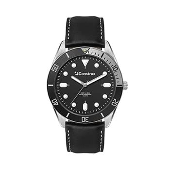 42MM, SILVER METAL CASE, BK BEZEL, 3-HAND MVT