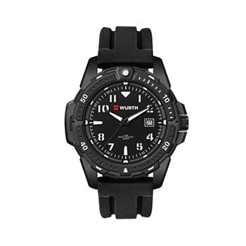 45MM, BLACK METAL CASE, 3-HAND MVT, DTE
